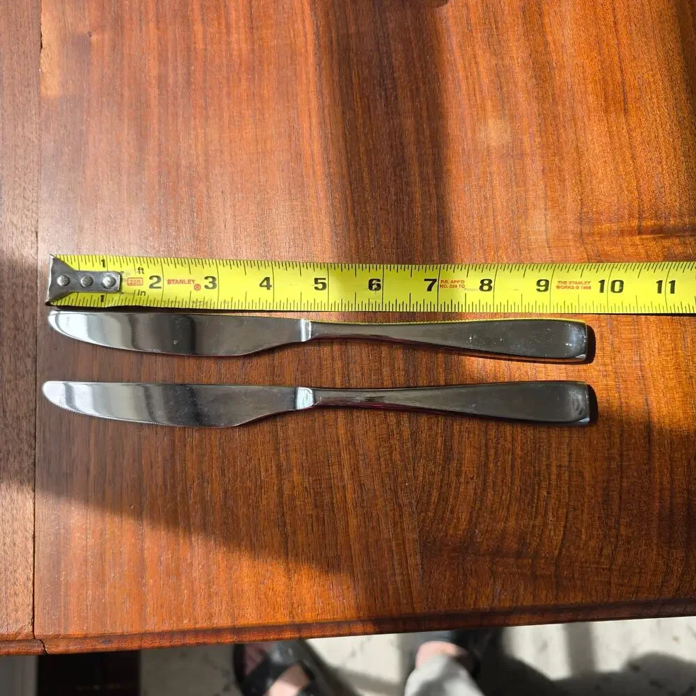 Oneida Moda Butter Knives Set of 2 Satin Stainless Steel Contemporary Modern